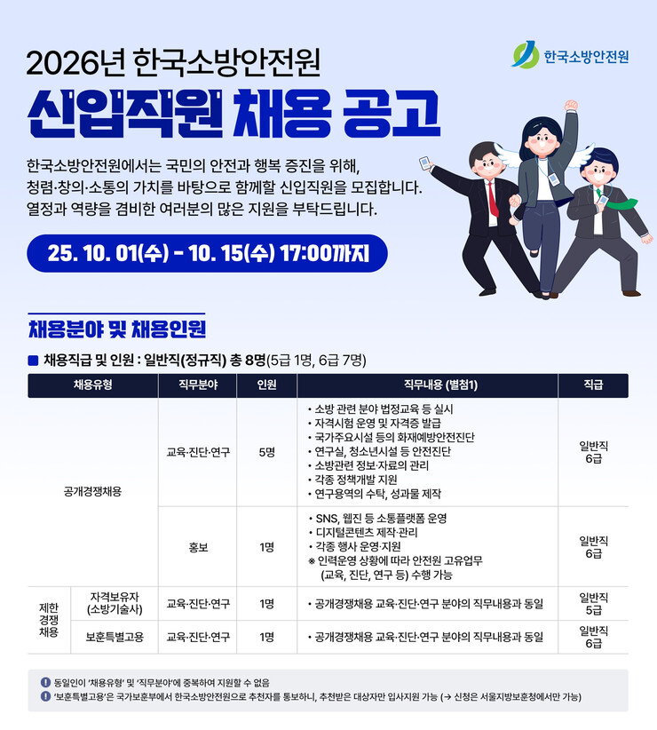 한국소방안전원, 2026년 신입직원 ...