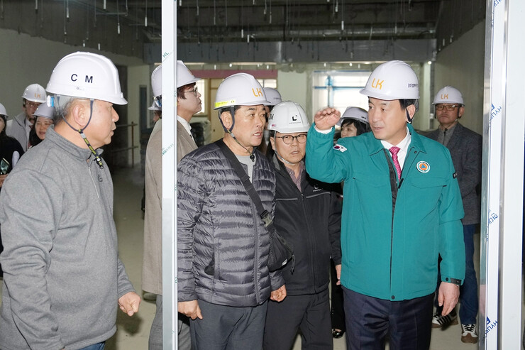 광주시, 오포 중·고 신축공사 현장 점검··· 2026년 3월 개교 준비 상황 확인