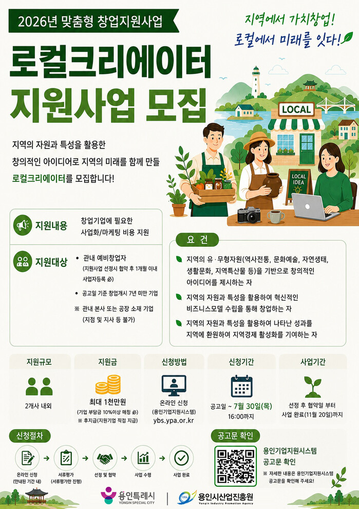 용인시산업진흥원, 로컬크리에이터 지원 - 뉴스 썸네일 이미지